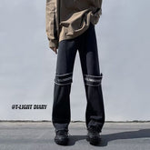 Men Jeans Retro Denim Spring and Autumn Straight Pants
